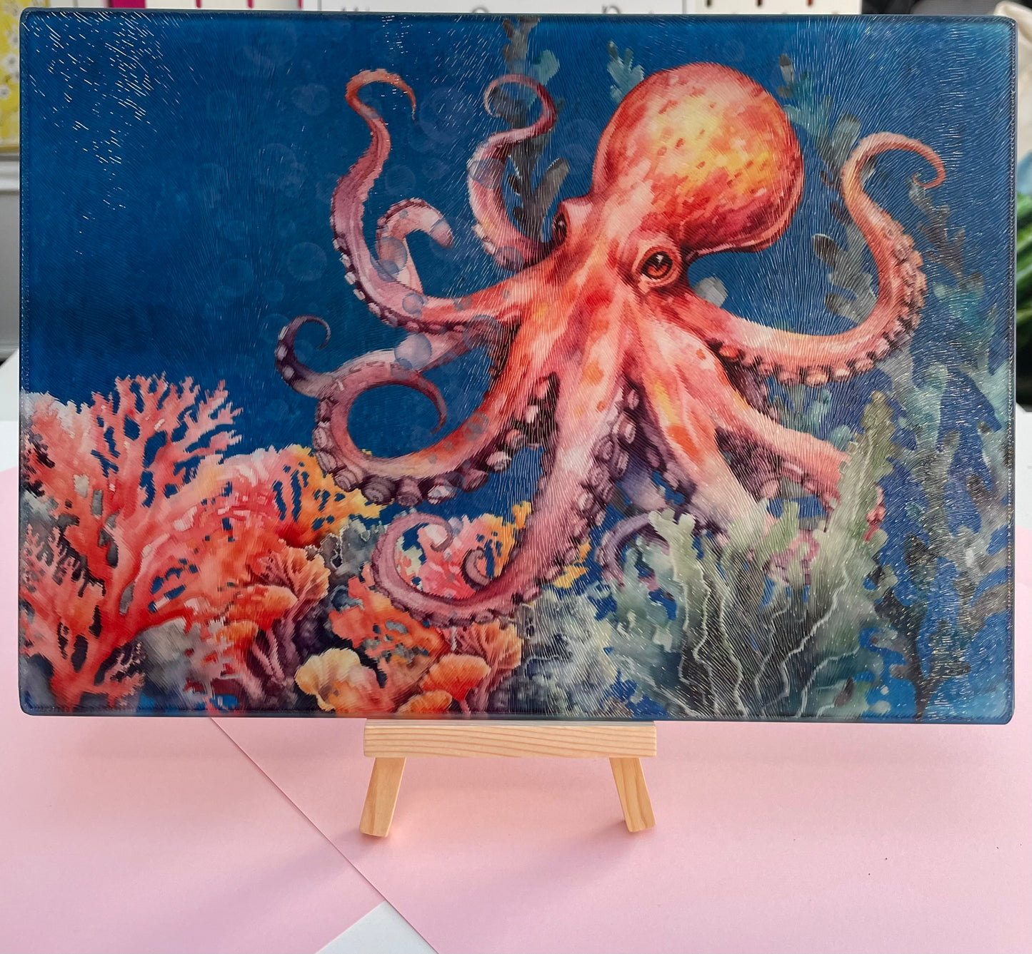 Octopus Glass Chopping Board