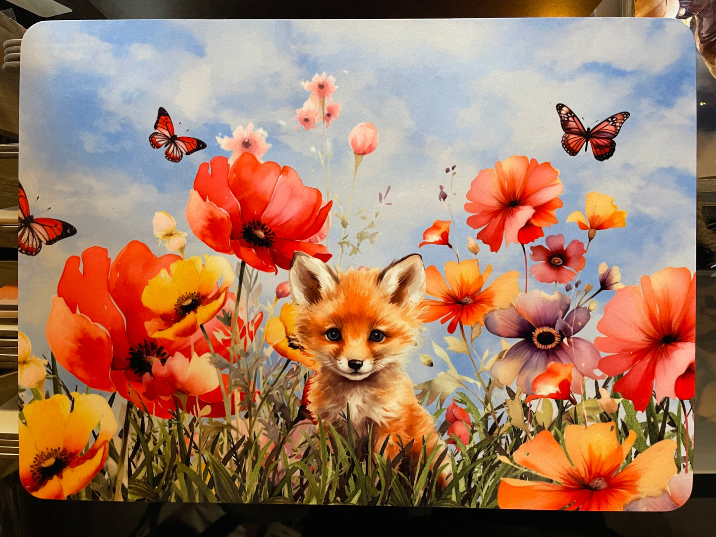 Fox n Flowers placemat