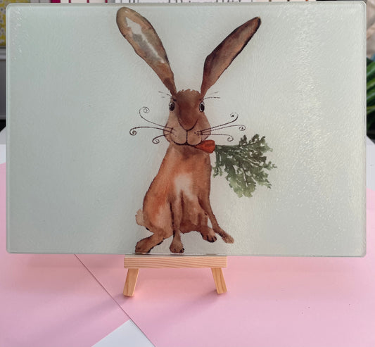 Hungry Hare Glass Chopping Board