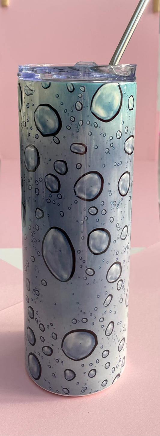 Water Droplets Insulated Tumbler