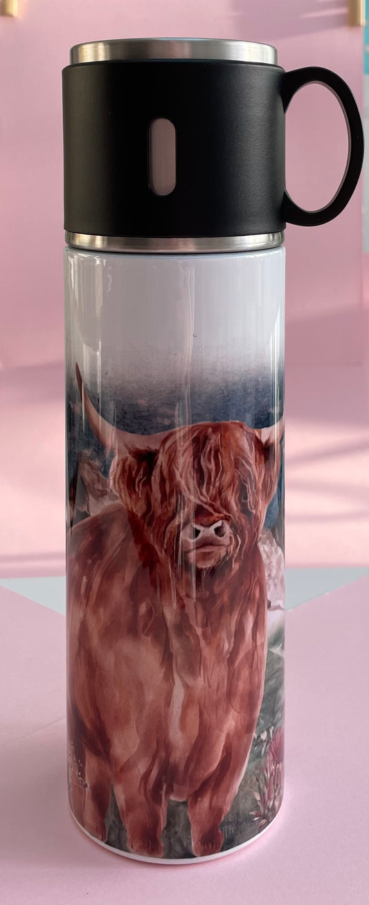 Highland Cow Flask